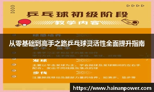 从零基础到高手之路乒乓球灵活性全面提升指南
