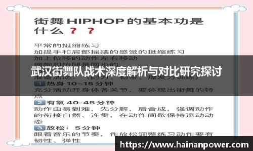 武汉街舞队战术深度解析与对比研究探讨
